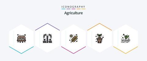 Agriculture 25 FilledLine icon pack including cultivation. plant. agriculture. nature. agriculture vector