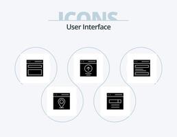 User Interface Glyph Icon Pack 5 Icon Design. message. communication. search. menu vector