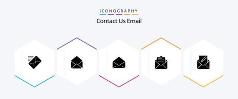 Email 25 Glyph icon pack including email. compose. mail. text. mail vector