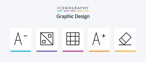 Design Line 5 Icon Pack Including . text. order. Creative Icons Design vector