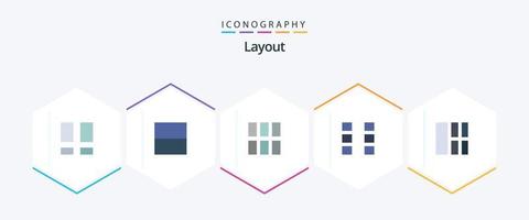 Layout 25 Flat icon pack including interface. collage. frame. wireframe. ui vector