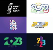 Big Set of 2023 Happy New Year logo text design 2023 number design template vector