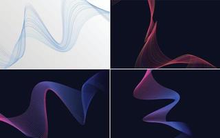 Modern wave curve abstract vector background for a sleek presentation