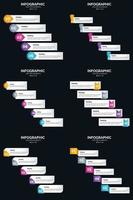 Eleve su presentación con nuestro paquete de infografías vectoriales 6. vector