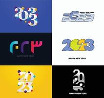 Big Set of 2023 Happy New Year logo text design 2023 number design template vector