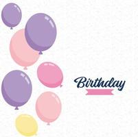 Happy Birthday To you Balloon background for party holiday birthday promotion card poster vector