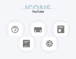diseño de iconos del paquete de iconos de línea de youtube 5. . ui básico. señal. básico vector
