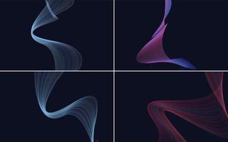 Collection of geometric minimal lines pattern set vector