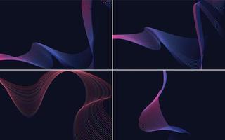 Modern wave curve abstract vector background for a futuristic presentation