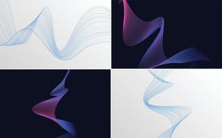 Modern wave curve abstract vector background for a vibrant presentation