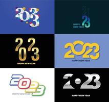 Big Set of 2023 Happy New Year logo text design 2023 number design template vector