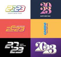 Big Set of 2023 Happy New Year logo text design 2023 number design template vector