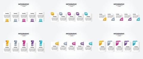 use este conjunto de infografías de ilustración vectorial para hacer su publicidad en folletos. volantes y revistas se destacan. vector