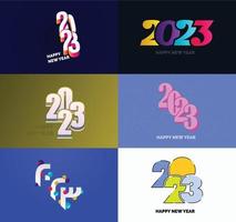 Big Set of 2023 Happy New Year logo text design 2023 number design template vector