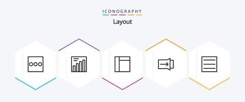 Layout 25 Line icon pack including . touch. vector