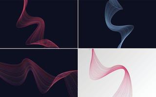 Modern wave curve abstract vector background for a lighthearted presentation