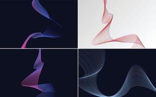 Add a professional touch to your presentations with this set of 4 vector backgrounds.