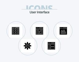 User Interface Glyph Icon Pack 5 Icon Design. left. communication. sidebar. isotope vector