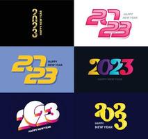 Big Set of 2023 Happy New Year logo text design 2023 number design template vector