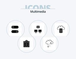 Multimedia Glyph Icon Pack 5 Icon Design. . . toggle. hosting. backup vector