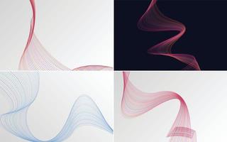 Collection of geometric minimal lines pattern set vector