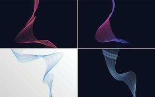 Add a modern touch to your presentation with this wave curve abstract vector background