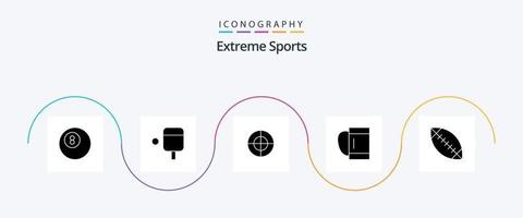 Sport Glyph 5 Icon Pack Including . duffle. sport vector