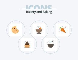 diseño de iconos de paquete de iconos planos para hornear 5. . alimento. alimento. zanahoria. alimento vector