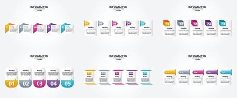 las ilustraciones vectoriales de este conjunto son ideales para crear infografías para publicidad. folletos volantes y revistas. vector