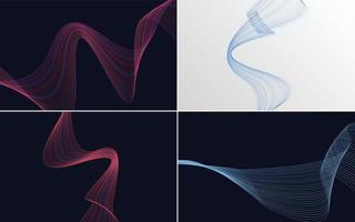 Wave curve abstract vector backgrounds for presentations. flyers. and brochures