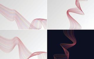 Wave curve abstract vector backgrounds for professional presentations. flyers. and brochures