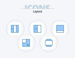 Layout Blue Icon Pack 5 Icon Design. . vector