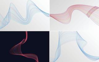 Modern wave curve abstract vector backgrounds for a stylish and modern look