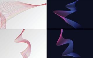 Wave curve abstract vector backgrounds for high-quality presentations. flyers. and brochures