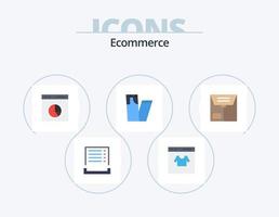 Ecommerce Flat Icon Pack 5 Icon Design. commerce. jeans. shopping. fashion. rate vector