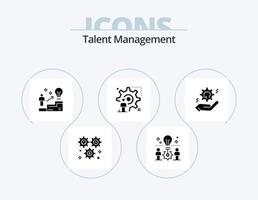 Talent Management Glyph Icon Pack 5 Icon Design. configuration. setting. solution. solution. user vector