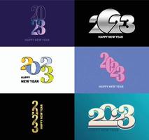 Big Set of 2023 Happy New Year logo text design 2023 number design template vector