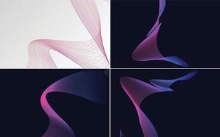 Use these geometric wave pattern backgrounds to add a contemporary feel to your projects vector