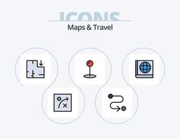 Maps and Travel Line Filled Icon Pack 5 Icon Design. . map. vector