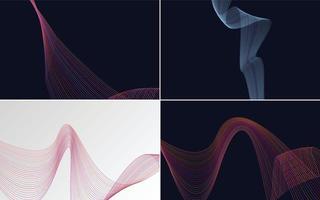 fondos vectoriales abstractos de curva de onda moderna para un aspecto moderno y contemporáneo vector