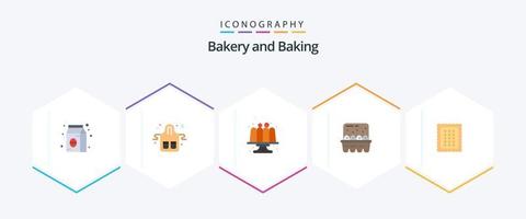 Baking 25 Flat icon pack including bakery. eggs. restaurant. cooking. cakes vector