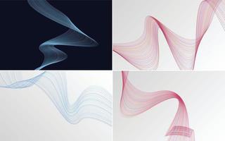 Collection of geometric minimal lines pattern set vector