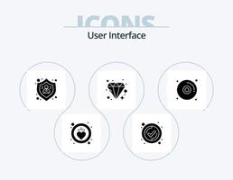 paquete de iconos de glifo de interfaz de usuario 5 diseño de iconos. . DVD. proteger. disco. joya vector
