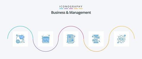 Business And Management Blue 5 Icon Pack Including startup. company. price. business. loading vector