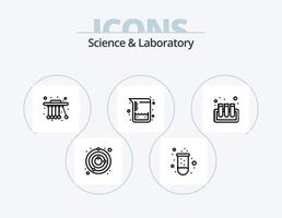 Science Line Icon Pack 5 Icon Design. . connection. bomb. atom. physics vector