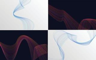 Add a modern touch to your design with these vector line backgrounds