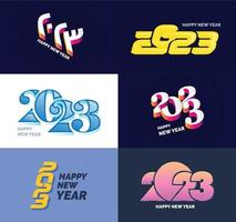 Big Set of 2023 Happy New Year logo text design 2023 number design template vector