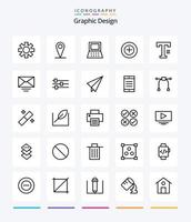 Creative Design 25 OutLine icon pack  Such As email. word. hardware. write. type vector