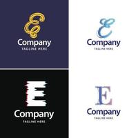 Letter E Big Logo Pack Design Creative Modern logos design for your business vector