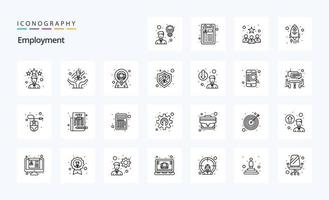 25 Employment Line icon pack vector